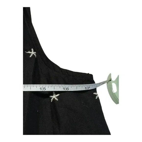 NEW Gap Size XS Black Sleeveless Blouse With White Embroidered Accents NWT - Picture 5 of 6
